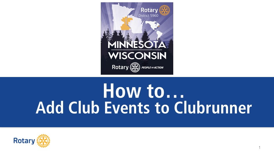 How to Create a Club Event in Clubrunner