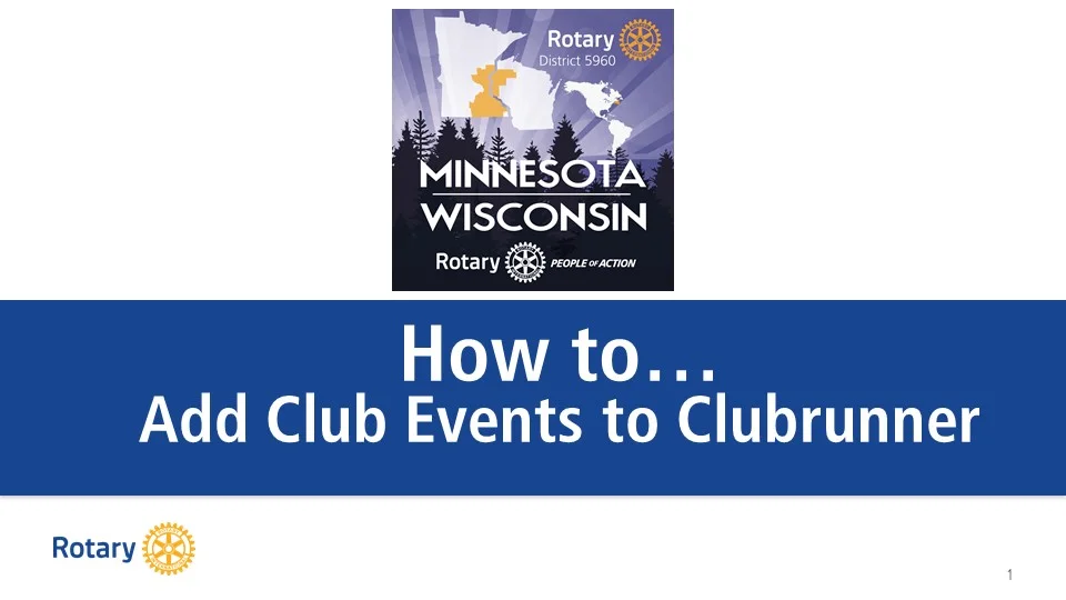 How to Create a Club Event in Clubrunner